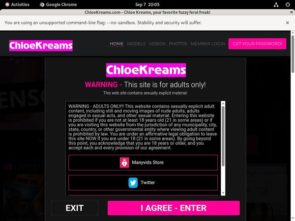 Chloekreams.com Free Porn