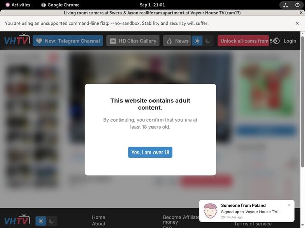 Does Voyeur-house.tv Use Paypal?
