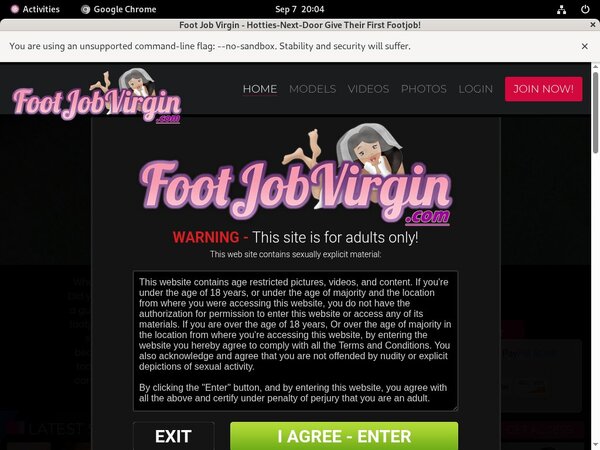 Foot Job Virgin Webbilling