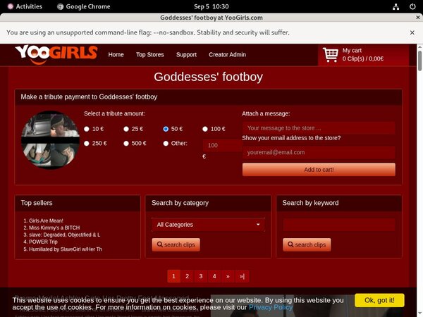 Footboygoddesses Discount Links