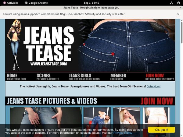 Jeanstease Sign Up Link