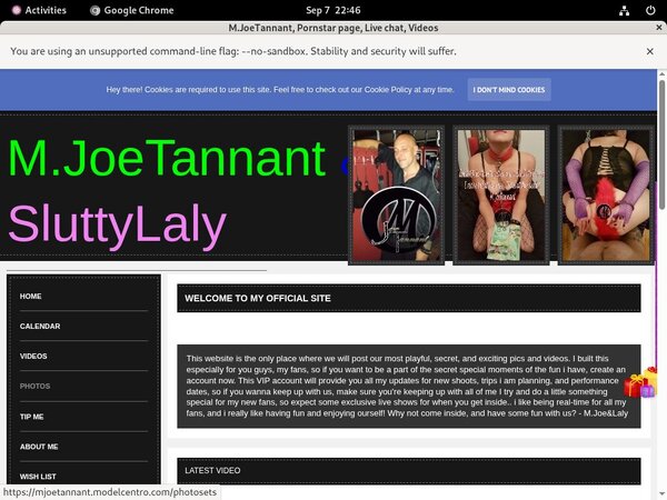 Mjoetannant.modelcentro.com Membership Account