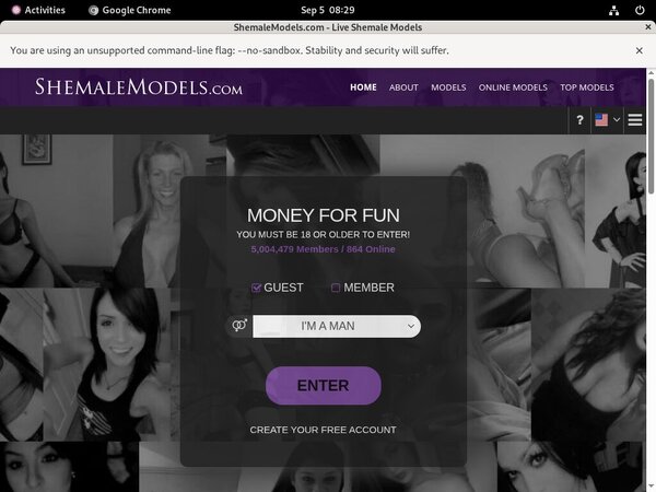 Shemale Models Freies Konto
