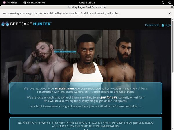 Signup For Beefcakehunter.com With Paypal