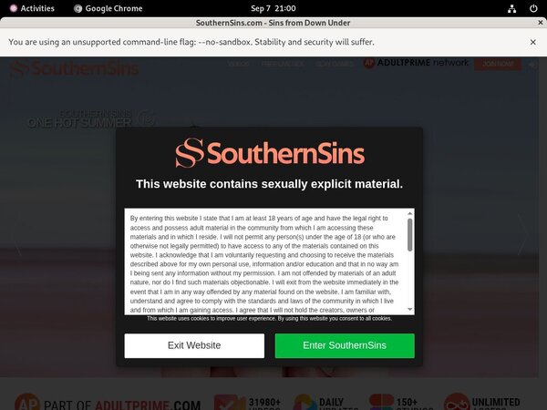 Southern Sins With Pay Safe Card