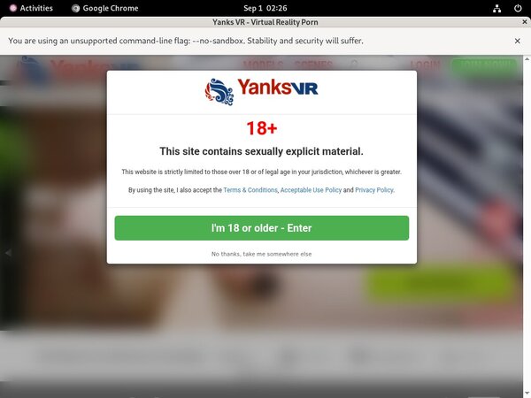 Yanks VR Site Discount Yanks VR Site Discount