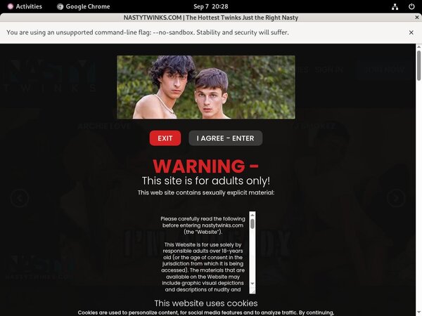 Twinks Nasty Sign Up